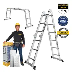 STANLEY - ESCALERA MULTIPOSICION 12 PASOS ARTICULADO 4X3