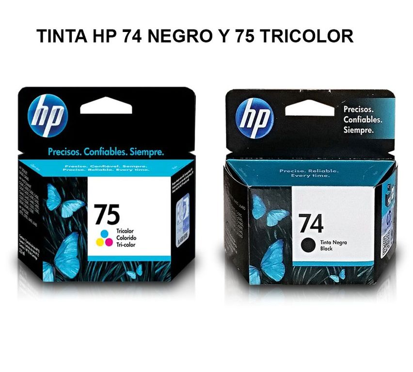 Kit de Tinta 75 Tricolor y 74 Negro
