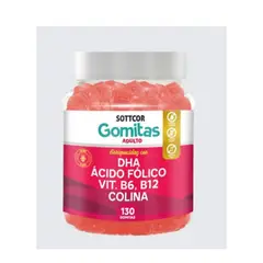 SOTTCOR LABS - Sottcor Gomitas de DHA, Acido Folico - Frasco de 130 Gomitas