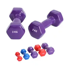 GENERICO - Mancuerna de Vinil de 3 KG Color Morado