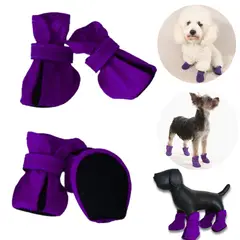 GENERICO - ZAPATOS IMPERMEABLES PARA PERROS MASCOTAS MORADO-XS