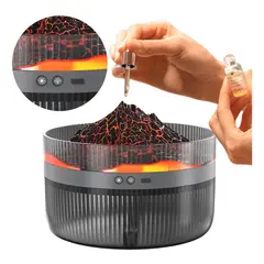 PREMIUM - Humidificador De Aire Aromatizador Modelo Volcán 2l Rgb Negro