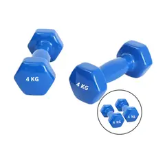GENERICO - Mancuerna de Vinil de 4 KG Azul