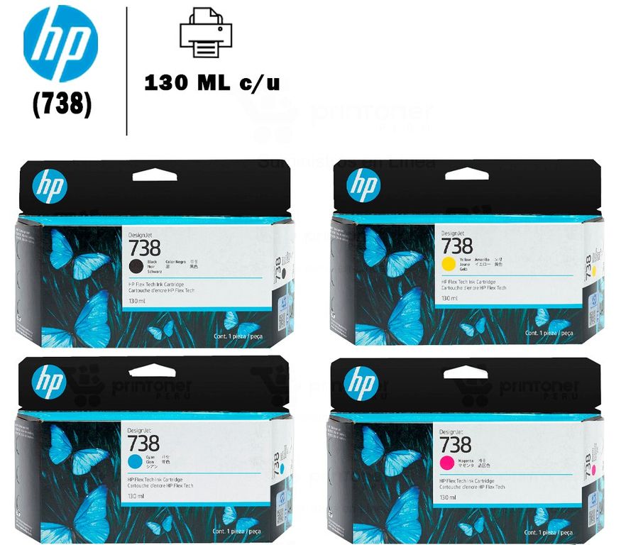 KIT DE TINTA 738 PARA T850/T950 130ML PACK 4 COLORES
