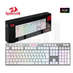 REDRAGON - - Teclado Horus K618W RGB Wireless Switch Red White