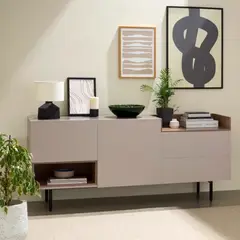 TU MESITA - Aparador Moderno Clarita 2 Cajones/2 Puertas Capri/Gales