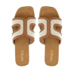 IMPULS - Sandalias Flats Mujer Aixa16 Caramelo