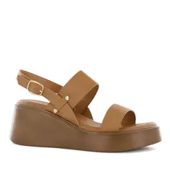 IMPULS - Sandalias Cuña Mujer Abi10 Camel