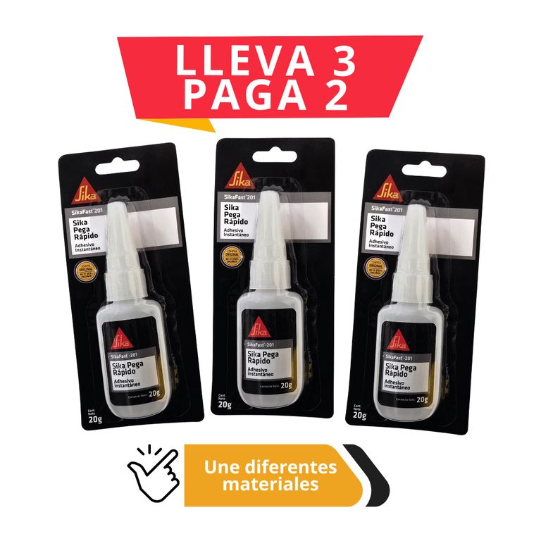 3 x 2 Adhesivo Instantáneo SikaFast®- 201