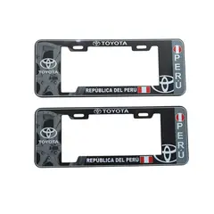 GENERICO - Porta Placa Modelo Europeo Perú Toyota Black Universal