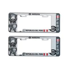 GENERICO - Porta Placa Modelo Europeo Perú Nissan Universal Blanco