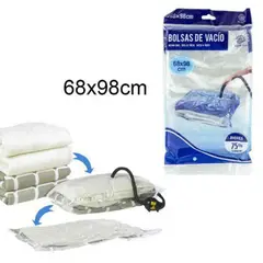 GENERICO - BOLSAS AL VACÍO VIAJES Y ALMACENAMIENTO ROPA FRAZADAS COLCHAS 68x98CM CON VÁLVULA