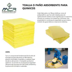 GENERICO - TOALLA O PAÑO ABSORBENTE DE HIDROCARBUROS PARA QUIMICO MEDIDA 8 X 120 CM