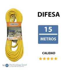 DIFESA - Extensión Eléctrica Vulcanizada de 15 Metros