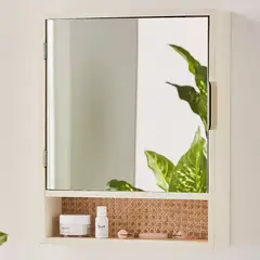 TU MESITA - Mueble de Baño Flotante con Espejo Evelyn Color Manzano