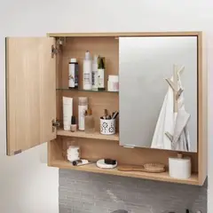 TU MESITA - Mueble de Baño Flotante con Espejo King Color duna