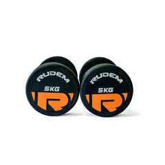 RUDEM FITNESS - MANCUERNAS REDONDAS RUDEM 5 KG (PAR)
