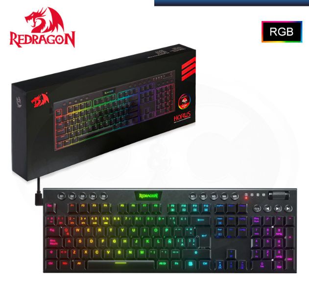 Teclado K619-RGB-Red HORUS Negro Red Switch Cableado