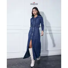 JHAN HIDS - Vestido Largo Denim Ale