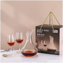INSPIRA MARKET - Set Decantador de Vino con Copas de Vidrio