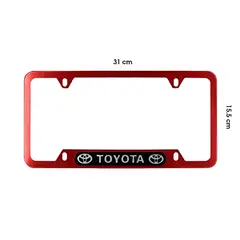 GENERICO - Porta Placa Toyota Rojo