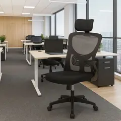 XION - SILLA DE OFICINA AUSTIN POSABRAZO RECLINACION Y CABECERA REGULABLE