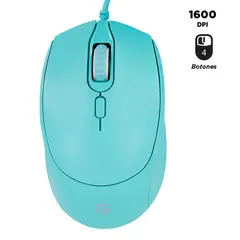 Teros - Mouse óptico USB 1600 DPI 4 Botones TE-1227S -