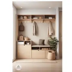 TU MESITA - Recibidor con Perchero Elegante Charly color Damasco 3 puertas