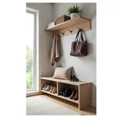 TU MESITA - Recibidor Zapatera mas Perchero Odry color Duna