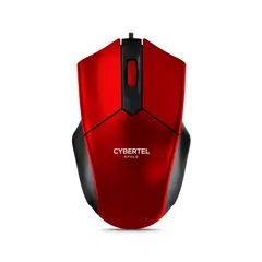 CYBERTEL - Mouse Oficina Alámbrico 1000DPI Rojo Apolo CYB M203+