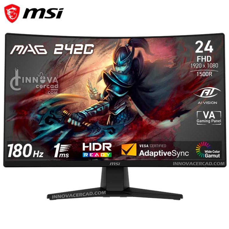 Monitor MAG 242C 24 Full HD Curvo 180hz 1ms Adaptive Sync