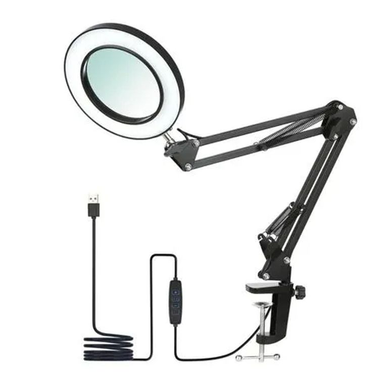 Lámpara Led De Escritorio Con Lupa De 10x