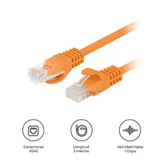 SEISA - Cable Patch Cords Utp Cat.6E XJL-3M 3 Mts Amarillo