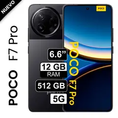 XIAOMI - Celular POCO F7 PRO 512GB 12GB 50MP + 8MP NEGRO