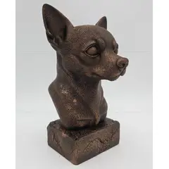 GENERICO - ADORNO EXCLUSIVO PERRO CHIHUAHUA COLOR BRONCE 23cm x 14cm x 15cm