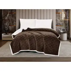 GENERICO - MANTA LUXURY CON SHERPA ANTIALERGICO HAIRIFON 2 PLAZAS