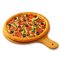 INSPIRA - Tabla para pizza con mango de madera