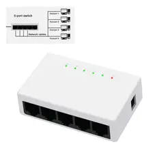 SEISA - Switch Conmmutador de Red Fast Ethernet 10 / 100 Mbps 5 puertos
