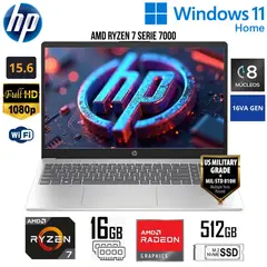 HP - Laptop 15-FC0012LA AMD Ryzen 7-7730U 16GB RAM 512GB SSD 15.6" FHD PLATEADO NATURAL
