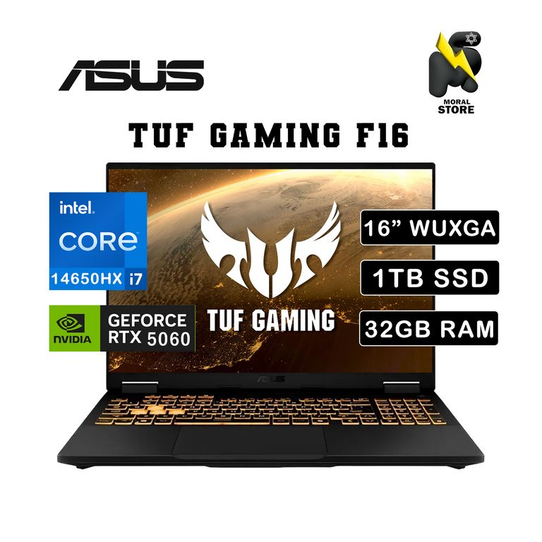 LAPTOP TUF GAMING FX608JMR-F16/ INTEL CORE i7-14650HX/ 32GB RAM/1TB SSD/RTX 5060 8GB /16 WUXGA