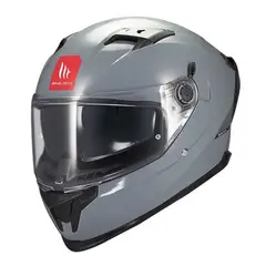 MT HELMETS - CASCO MOTO MT BRAKER SV GRIS BRILLO DOBLE VISOR