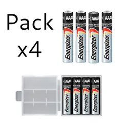 ENERGIZER - Pack 4 Baterias Pilas 4A Aaaa E96 LR8D425 1,5V Alcalina + Estuche Multiproposito