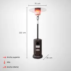 ALFANO - Estufa a Gas Hasta 25m2 13000W HMXD COLOR