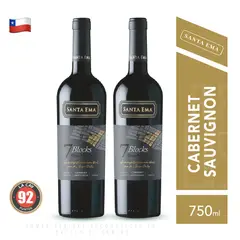 SANTA EMA - Vino Blocks 7 Grand Reserva Cabernet S. Pack x2