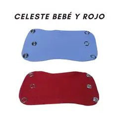 GENERICO - Extensores de Body de 3 broches (Par-Rojo y Celeste bebé)