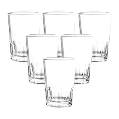 CRISTAR - Vaso de Vidrio Nova Liso 7oz Set 6 Vasos