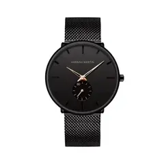 HANNAH MARTIN - Reloj Para Hombre - - Acero - Dial Seg - Negro Dorado