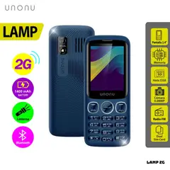UNONU - CELULAR BASICO LAMP 2G DUAL SIM - AZUL