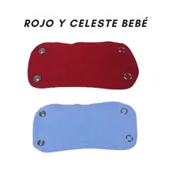 GENERICO - Extensores de Body de 2 broches (Par-Rojo y Celeste bebé)