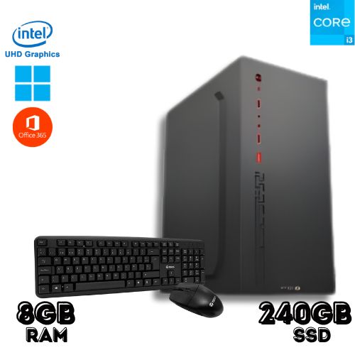PC DE ESCRITORIO CORE I3 8GB RAM SSD 240GB